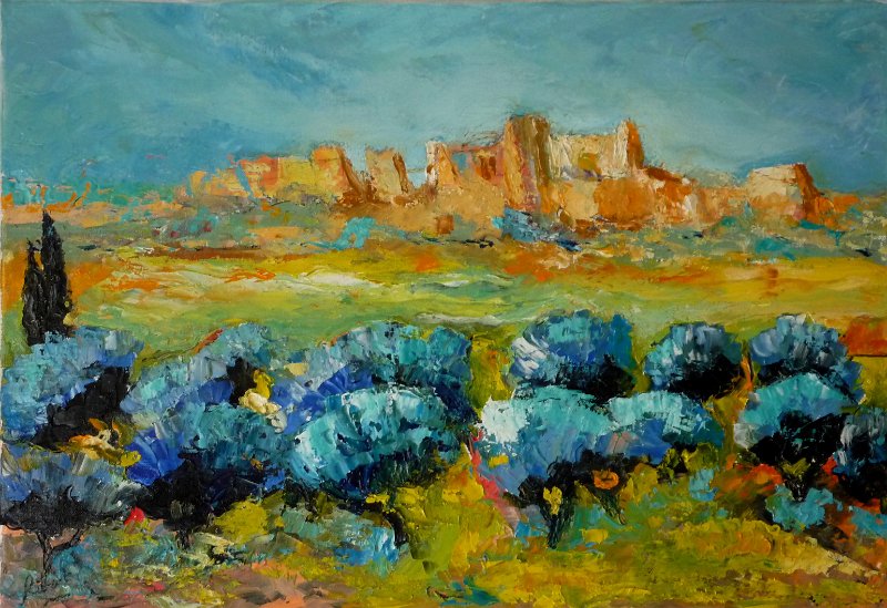 Ribot Raoul-421.JPG - n°421 : Les Baux de Provence (55x38)